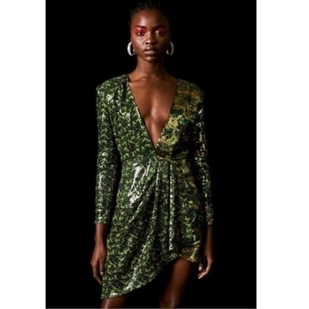 Topshop green sequins Dress